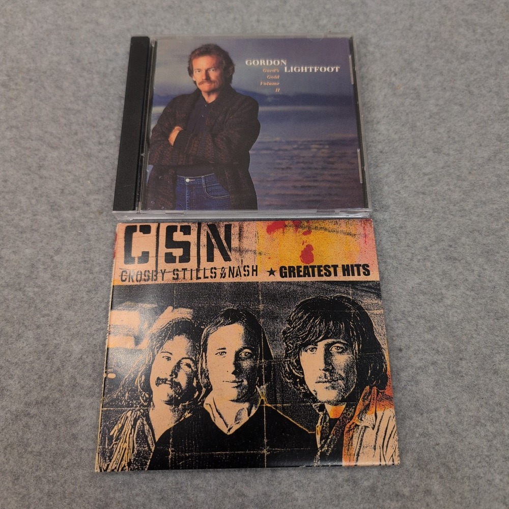 Gordon Lightfoot Gords Gold Vol II Crosby Stills Nash Greatest Hits CD Lot Folk
